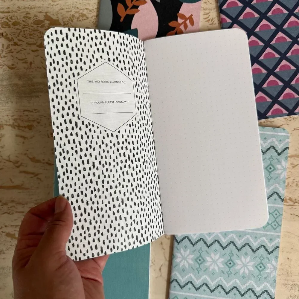 Five May Designs “skinny”notebooks- blue and green tones Travelers notebook, jou